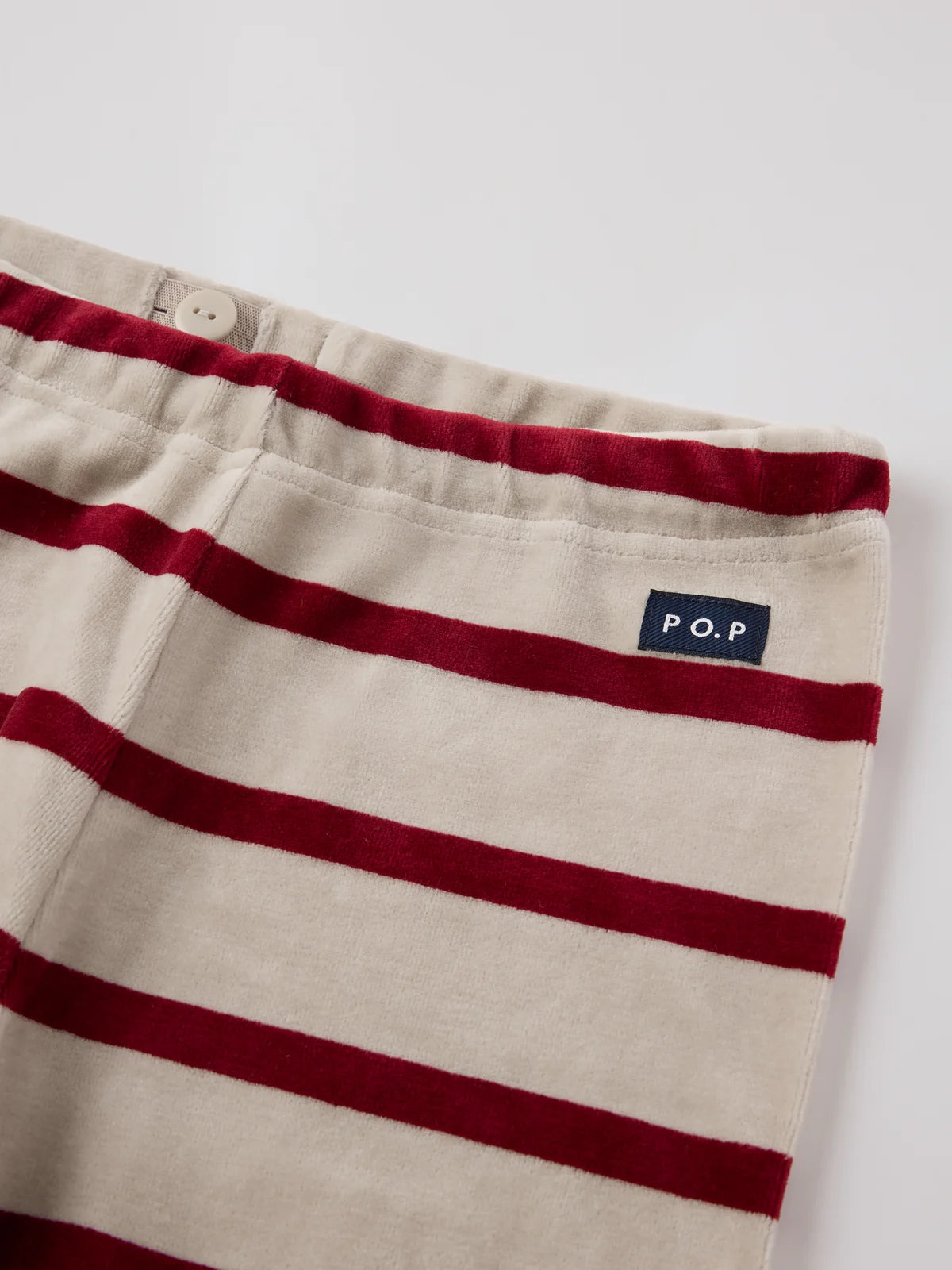 Velúr buxur með röndum