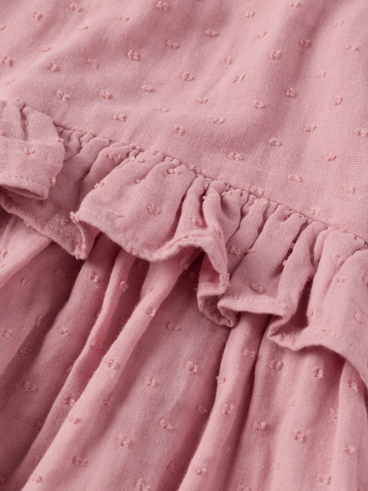 Kjóll úr múslin með pífum