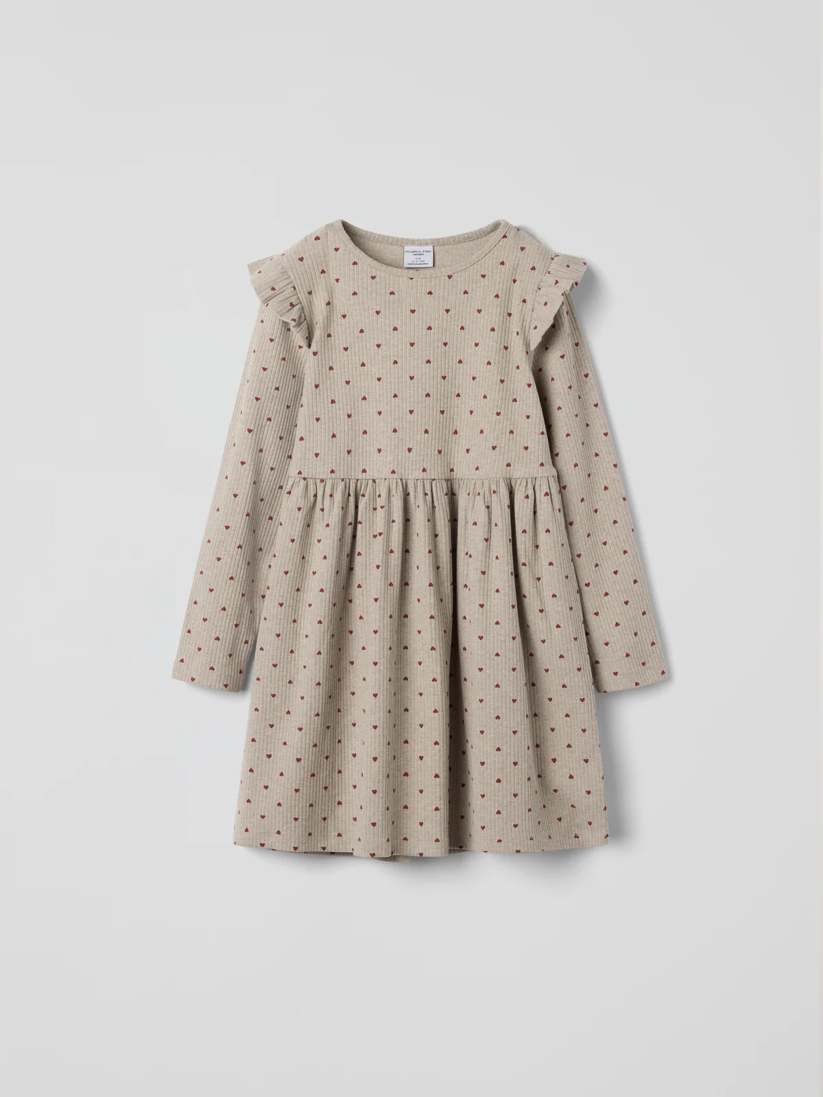 Kjóll með pífum ribbed