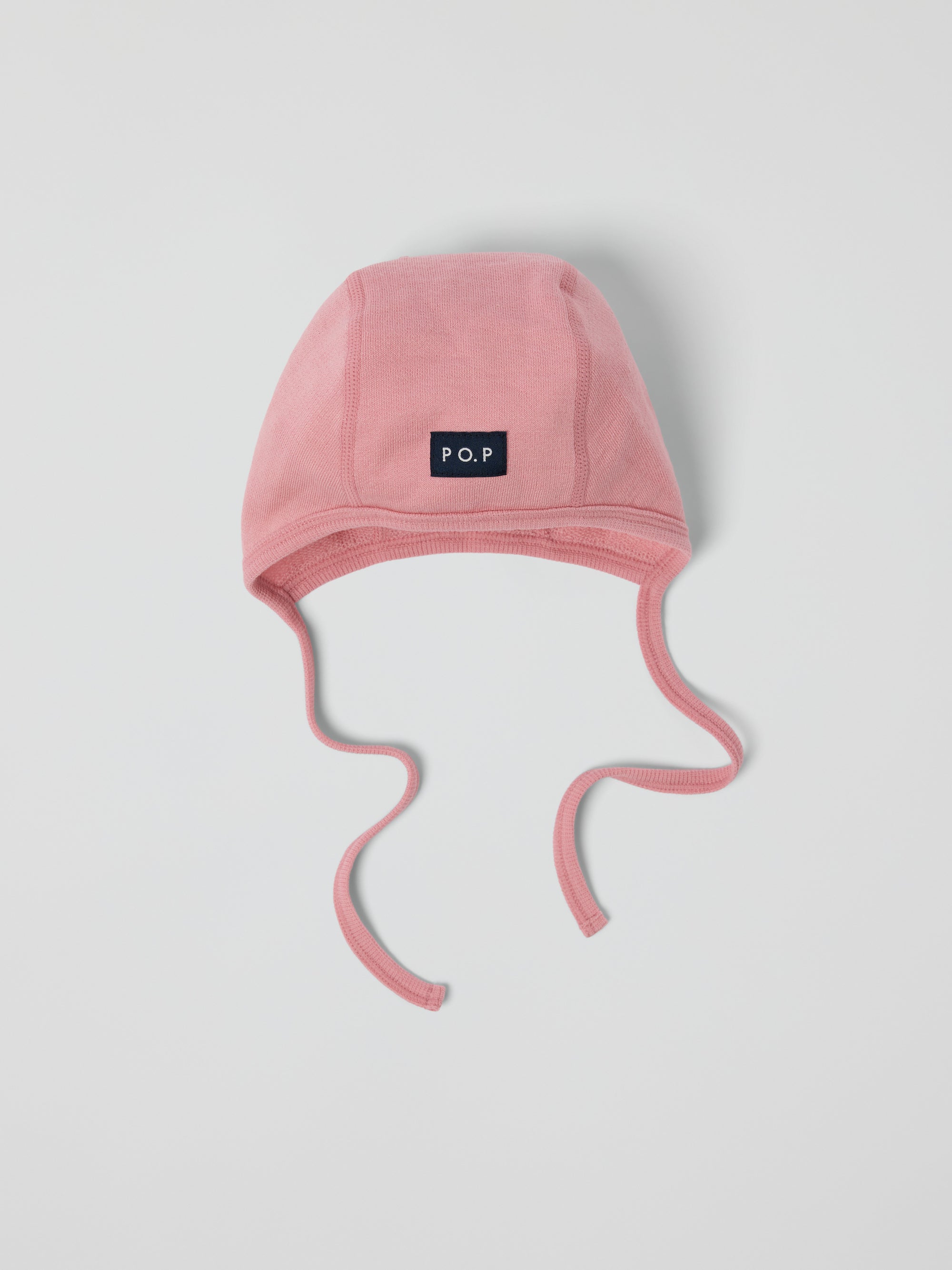 Hjälmmössa ullfrotté merino - Rosa