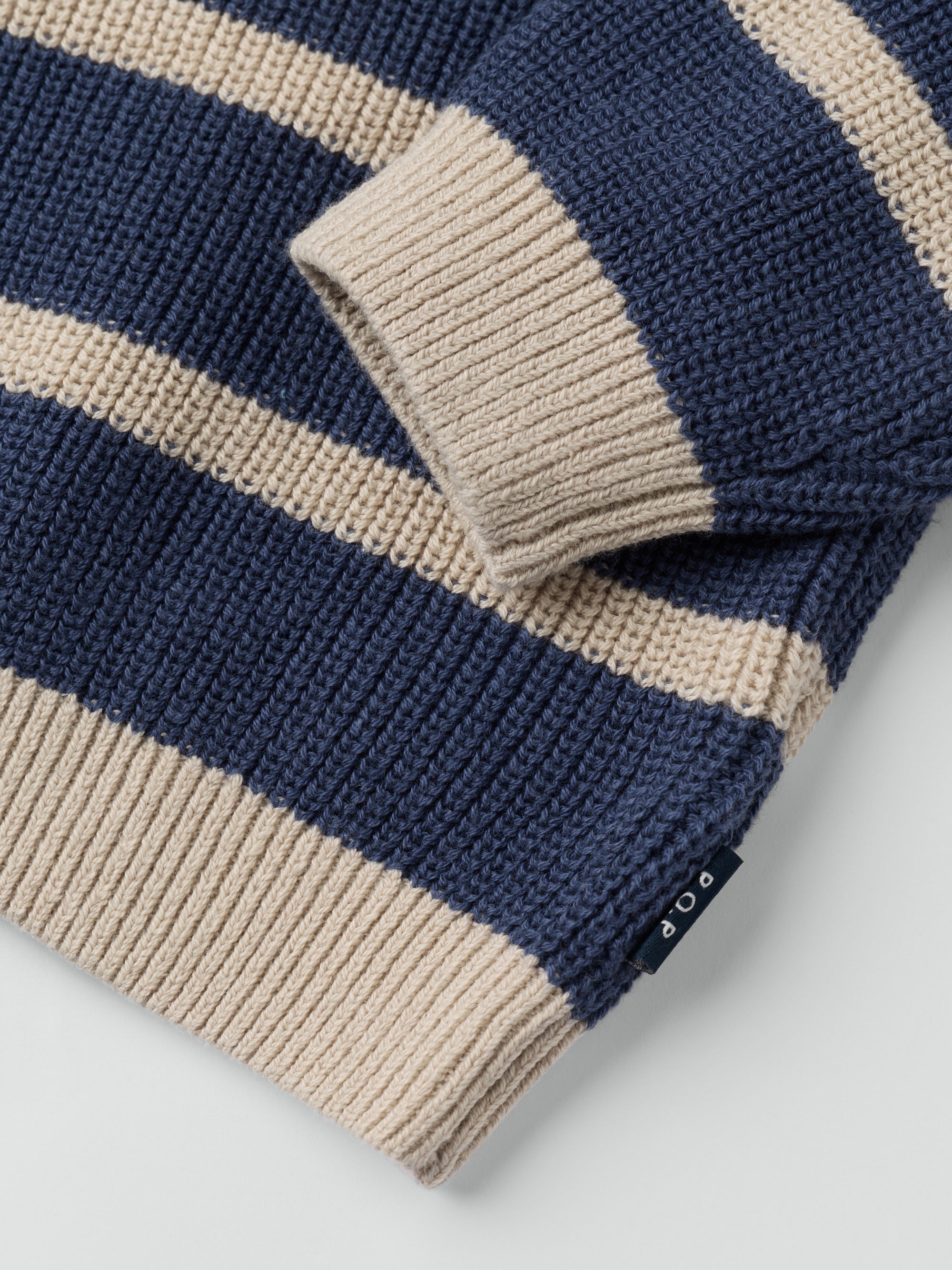 Stickad tröja baby - Blå