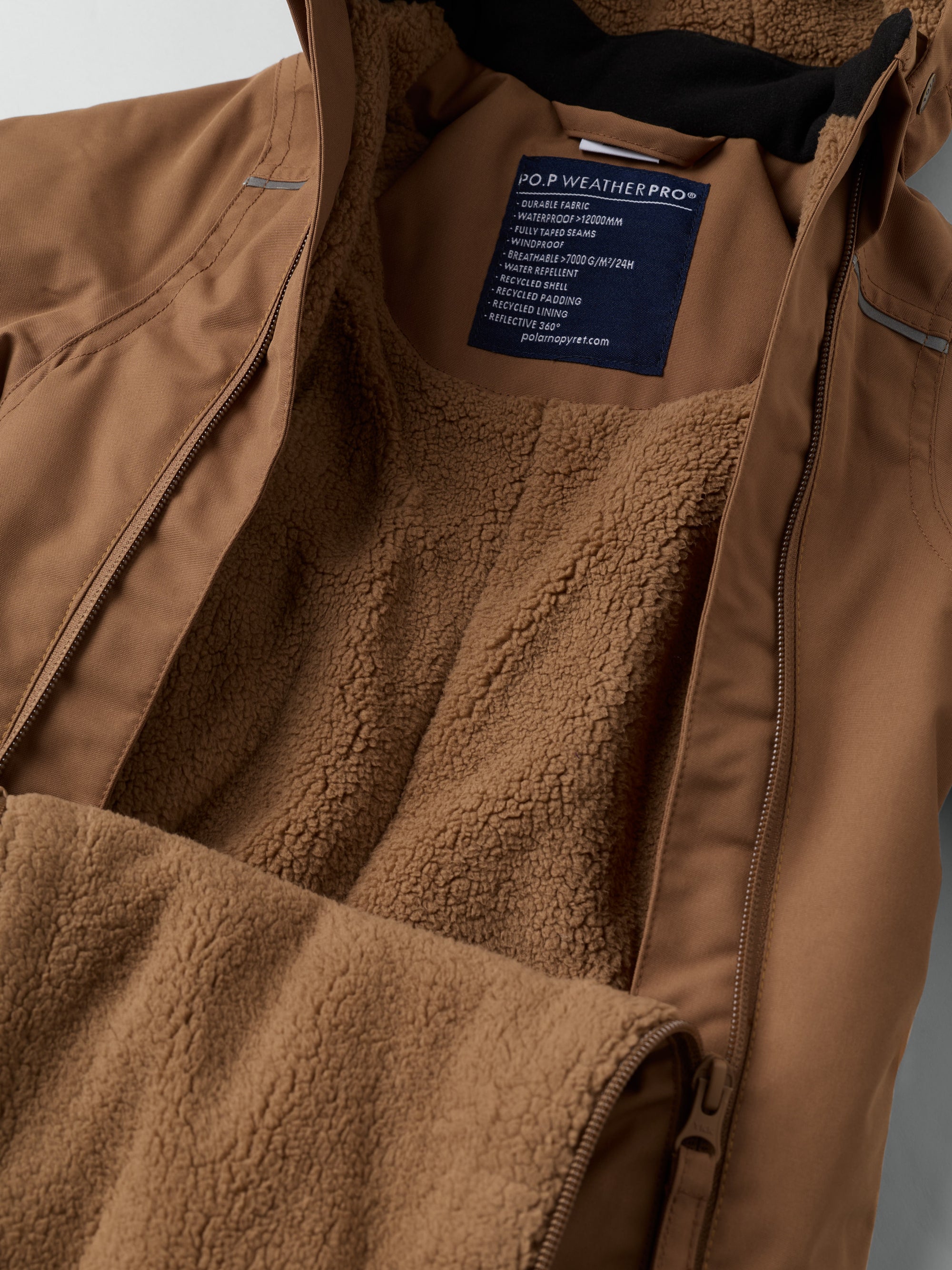 Vattentät vadderad overall ARCTIC baby - Brun