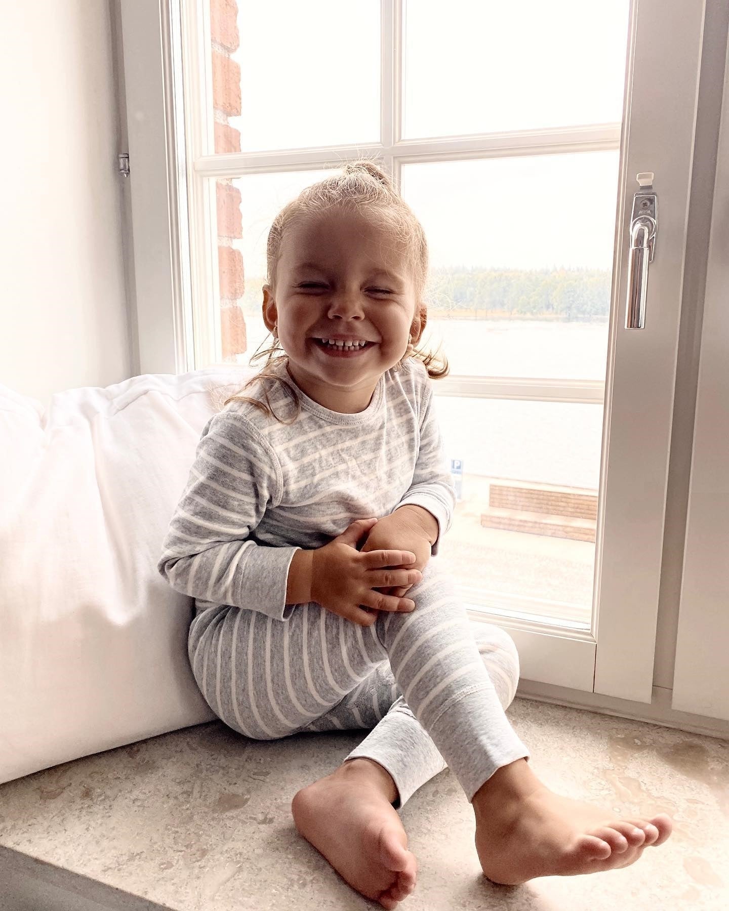 Leggings með PO.P röndum