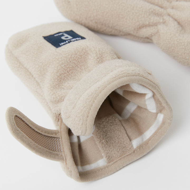 Vindheldir flísvettlingar ungbarna