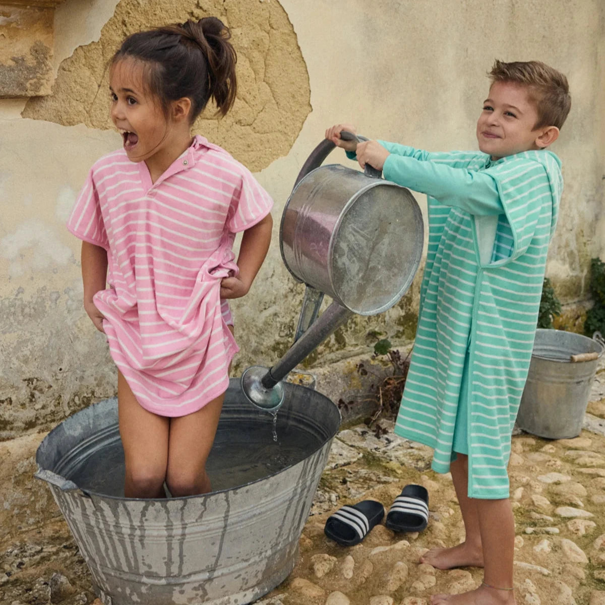 Baðhandklæði með hettu