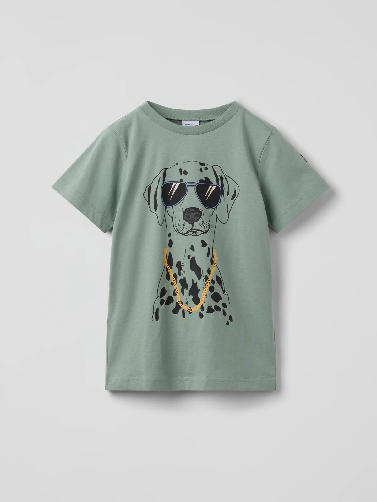 Stuttermabolur með hundi