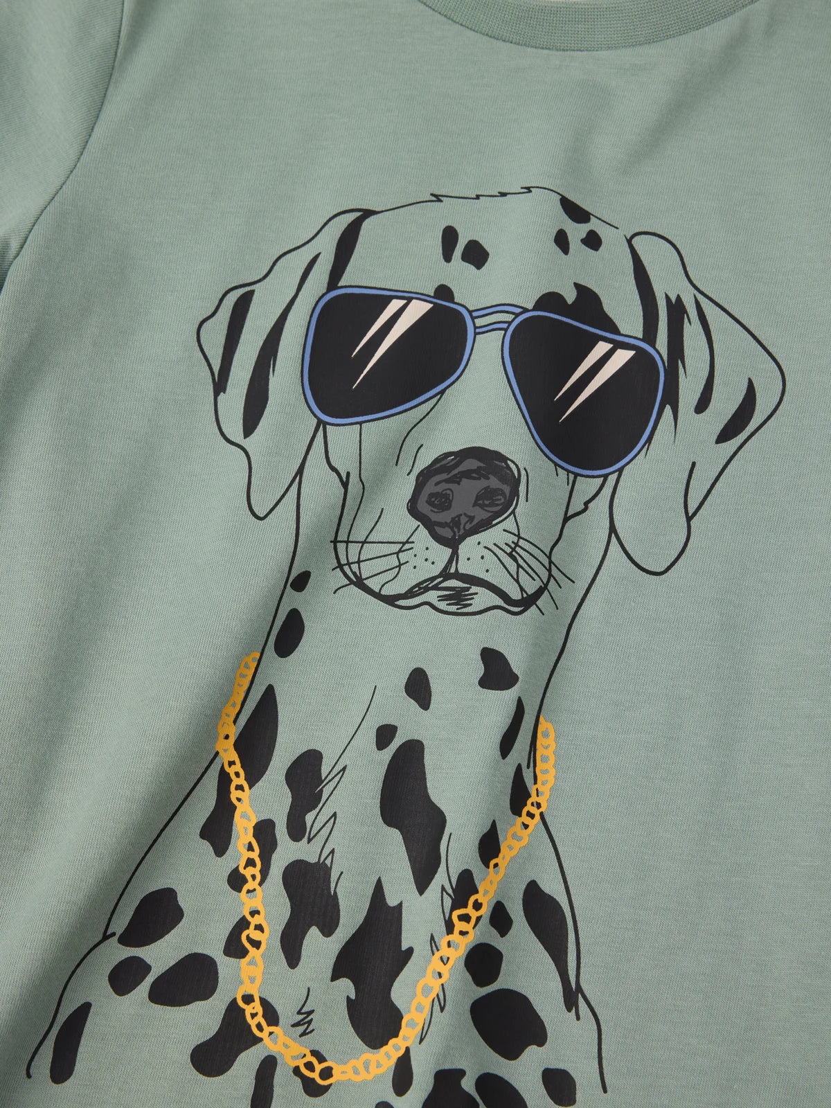 Stuttermabolur með hundi