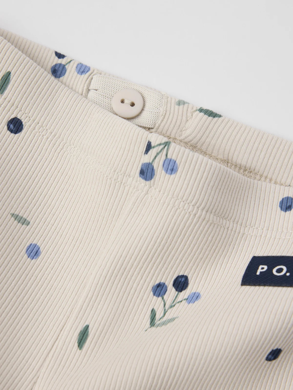 Leggings með bláberja mynstri ribbed