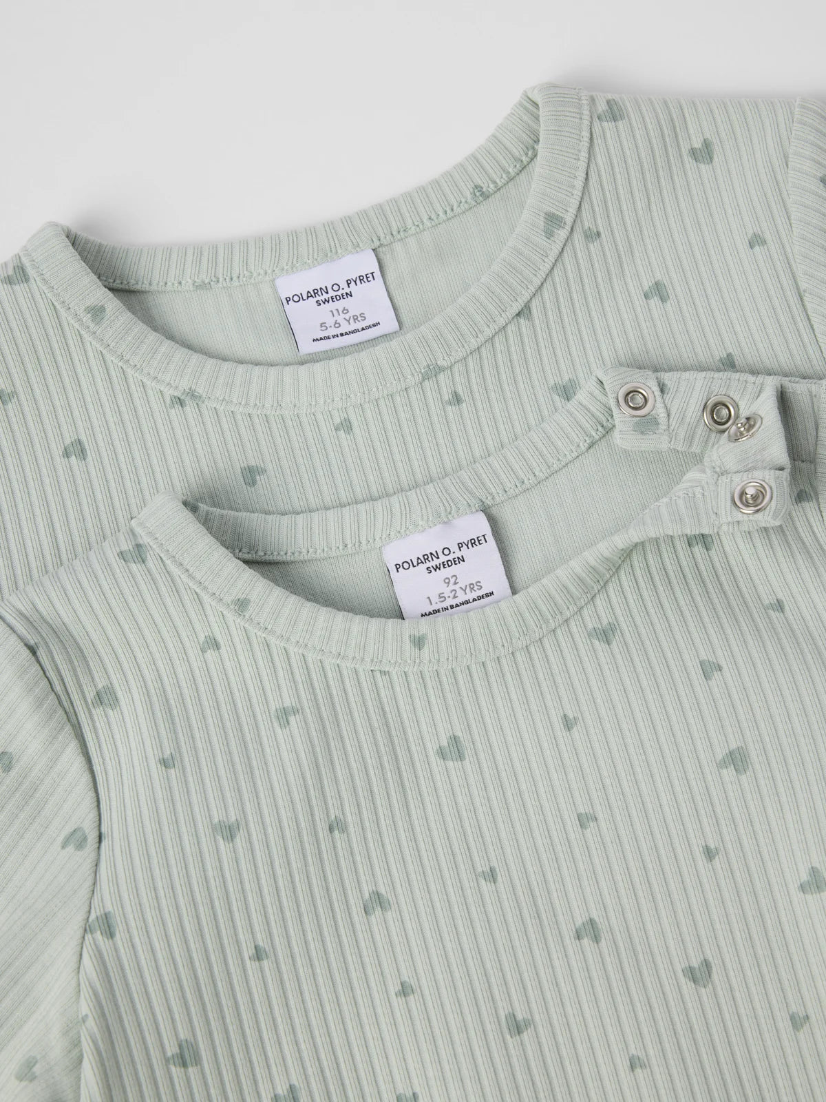 Bolur með litlum hjörtum rib