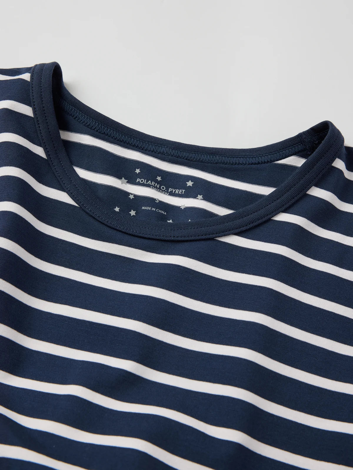 Náttkjóll/heimakjóll á fullorðna með PO.P röndum