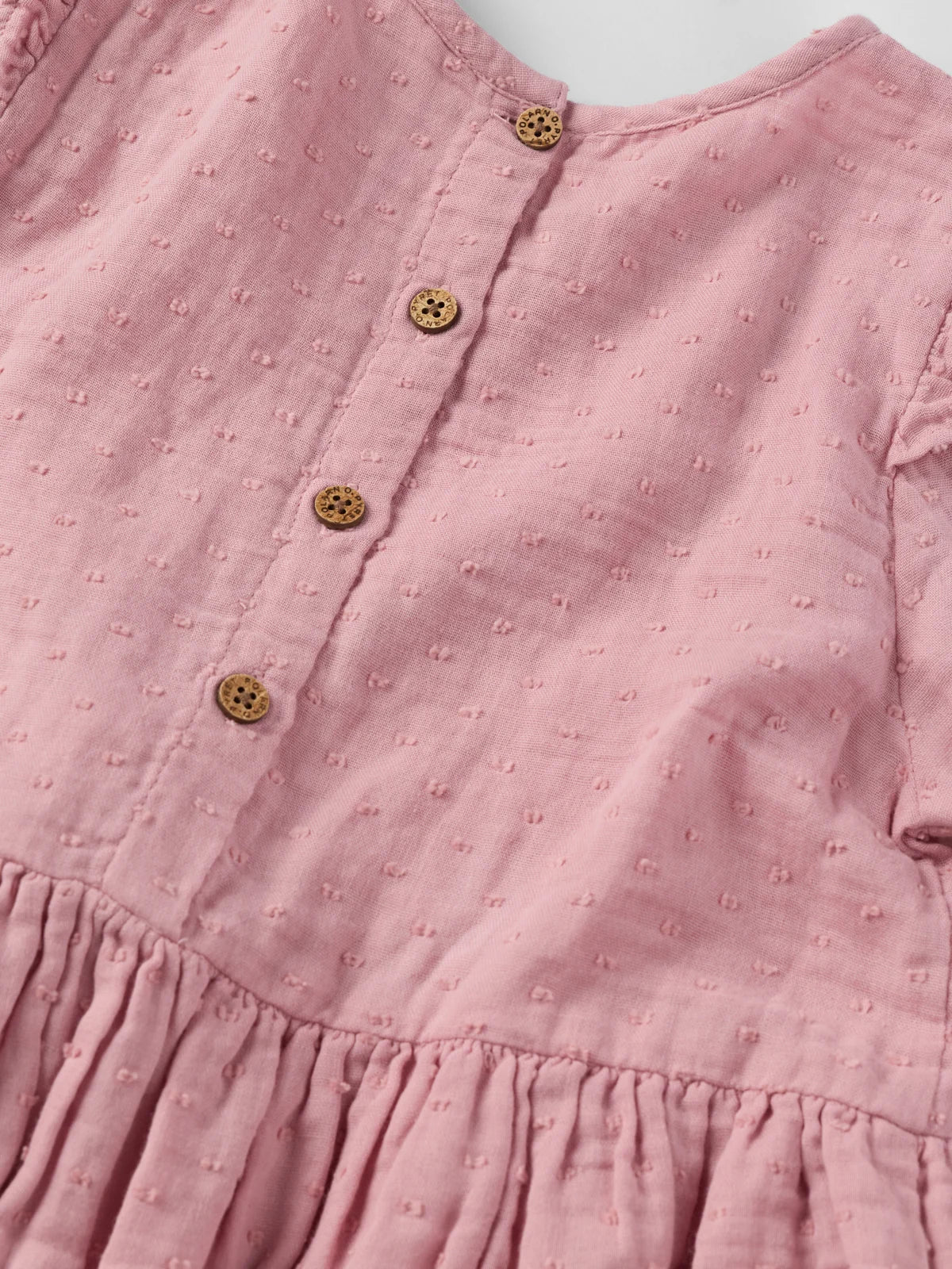 WILMA muslin kjóll með pífum