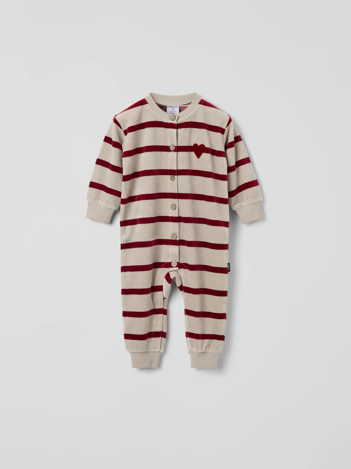 Velúr heilgalli með röndum