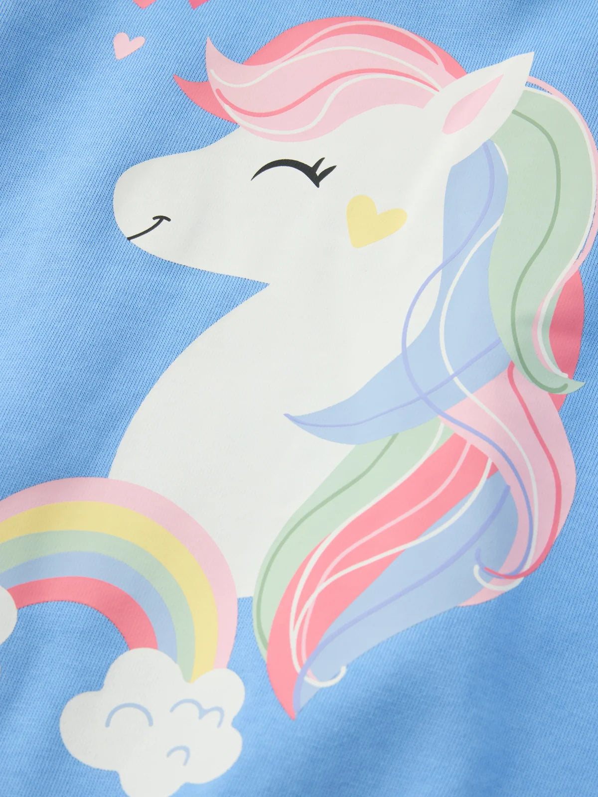 Joggingpeysa með einhyrningi