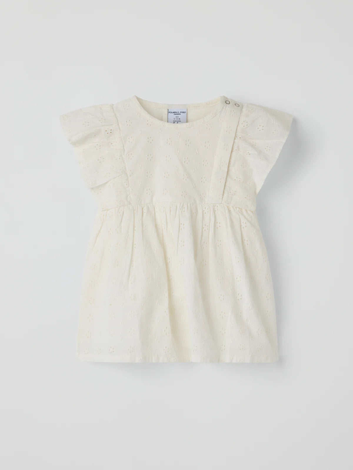 Kjóll úr muslin með pífum