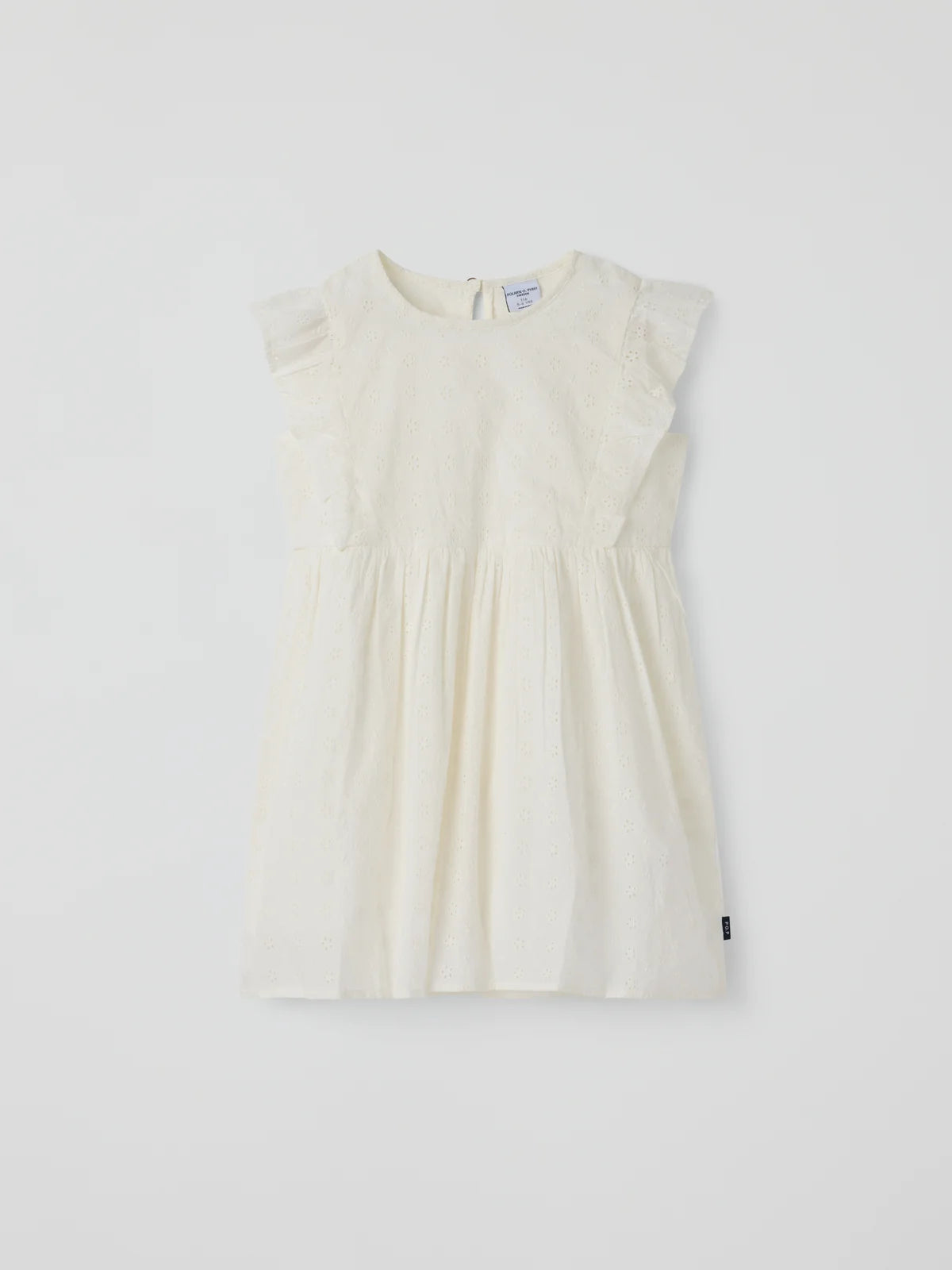 Kjóll með pífum Embroidery anglaise