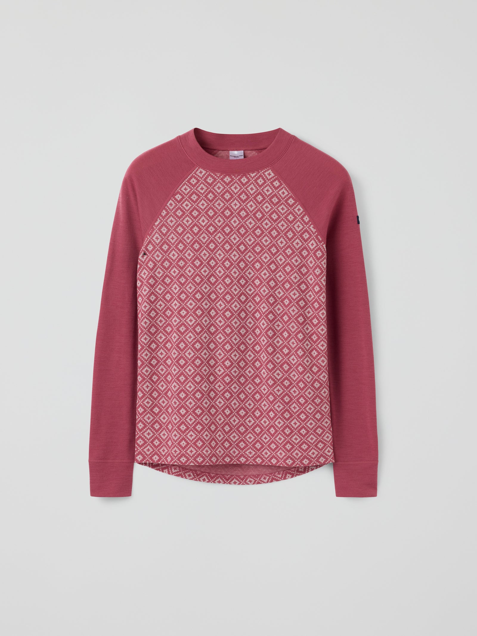 Merinotopp jacquard vuxen - Rosa