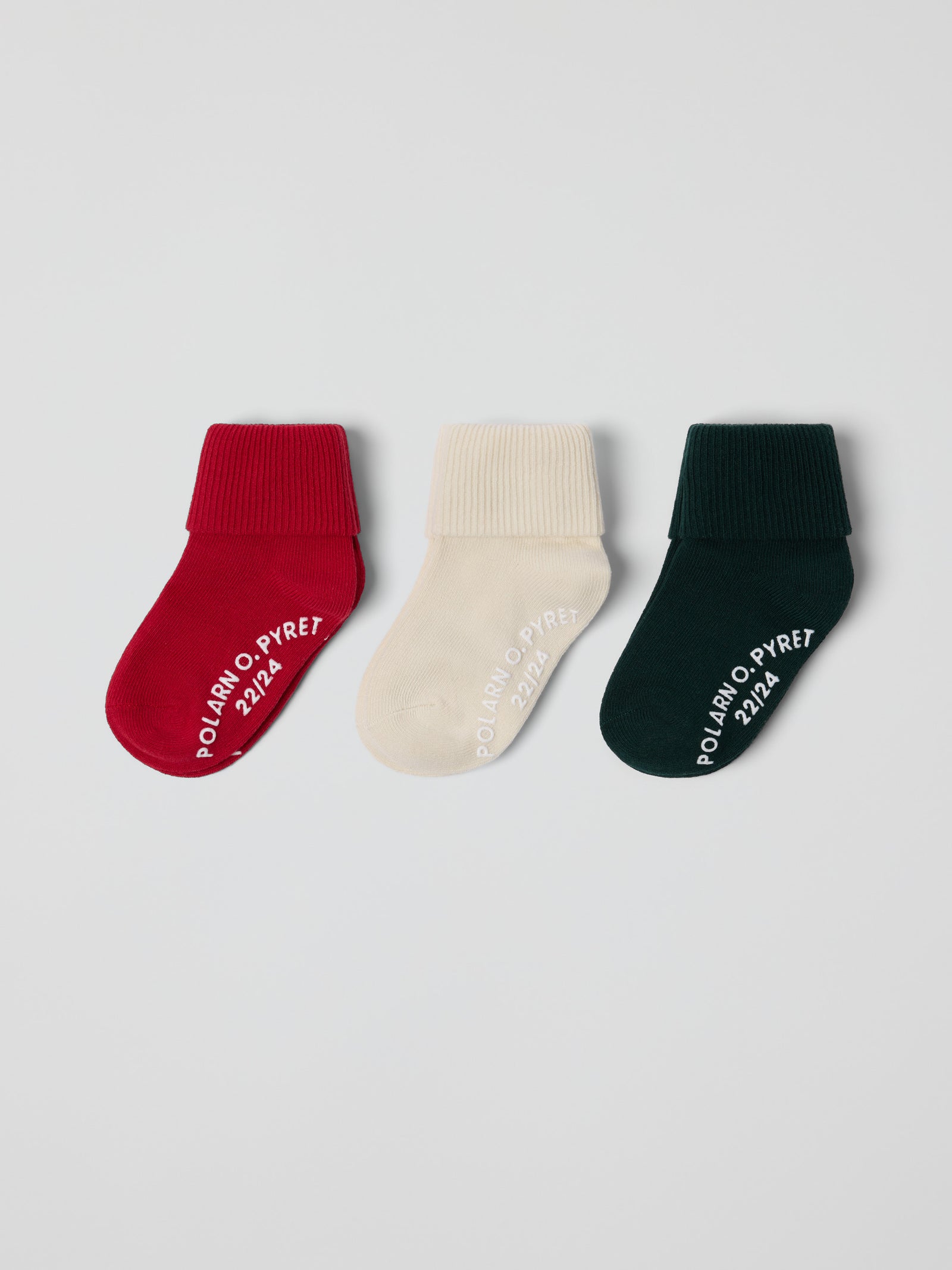 3-pack halkstrumpor - Röd
